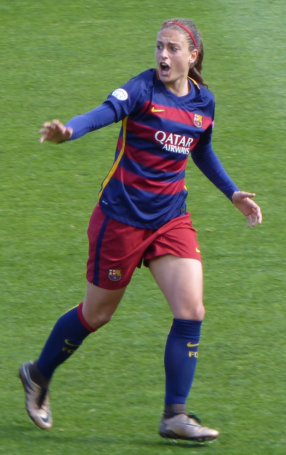 Alexia Putellas比赛档案实拍(2016,非颁奖现场);Electro07,Wikimedia Commons,CC BY-SA 4.0。